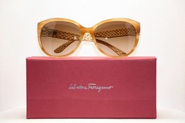 Salvatore Ferragamo SF652 260 Striped Honey Cat Eye Womens Sunglasses 59mm - $82.45