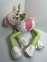 Pottery Barn Kids Pink Horse Plush Pony Long Legs 24&quot; PBK Stuffed Animal... - $14.01