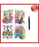 Dried Floral Craft Supplies - 68 Pastel Flowers &amp; Tweezers for DIY Creat... - $499.63 MXN