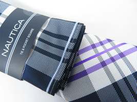 Men's  Nautica Tie and Hankie Set Woven Silky Feel #Nautica-2 Lavender image 3