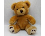 Vintage Golden Brown Fluffy Teddy Bear Stuffed Animal Plush 12&quot;  - £29.99 GBP