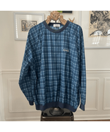 Vintage 90s Izod Plaid Golf Pullover Soft Shell Windbreaker Knit Waist C... - $35.71 CAD