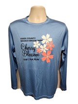 2018 Essex County Branch Brook Park Cherry Blossom 10k Run Adult S Blue Jersey - £11.87 GBP