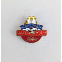 Vintage Deluxe Monopoly Dr. Pepper McDonald&#39;s Employee Lapel Hat Pin - £11.06 GBP
