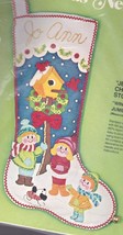 DIY Bucilla Jumbo Winters Playmates Kids Snow Christmas Felt Stocking Kit 2810 - £46.31 GBP