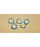 Fimo Beads (new) (5) HIBISCUS LIGHT BLUE #2 - £4.63 GBP