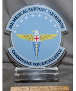 HUGE Squadron Commander&#39;s lucite desk plaque emblem crest super neat!  M... - €25,57 EUR