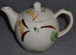 PURINTON POTTERY Hand Painted YELLOW BLOSSOM IVY PATTERN Four Cup TEAPOT - £23.64 GBP
