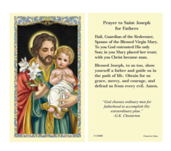 (2 copies) St. Joseph Spiritual Father Holy Prayer Card Catholic Father&#39;... - $2.29