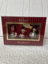 Unopened Waterford Holiday Heirlooms Set Of 3 Snowman Ornaments SEALED  - £25.69 GBP