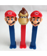Lot of 3 Super Mario Bros. Pez Dispensers 2 Mario &amp; 1 Donkey Kong - £7.72 GBP