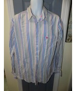 Aeropostale Slim Fit Button Down Long Sleeve Striped Shirt Size L Men&#39;s EUC - $23.75