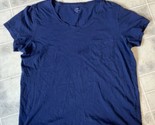Navy BLUE Garment dyed with pocket T-shirt tee style j Crew G2359 Short ... - $21.28