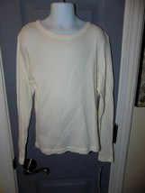 K.C. Parker Off White Long Sleeve Ribbed Shirt Size 16 Girl&#39;s NEW - £16.55 GBP