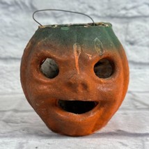 Vintage 1940s Carta Mache Fatto a Mano Zucca 4 &quot; Halloween Jack-o-Lanter... - $103.94