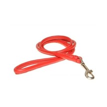 Dogline Rolled Leather Dog Lead, 1/3-inch x 4 ft/ 22 m, Red  - £59.95 GBP