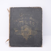 Cram&#39;s Unrivaled Family Atlas of the World, 1886 Edition Antique - £79.82 GBP