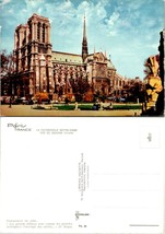 France Paris Notre Dame Catholic Cathedral from Viviani Square Unposted Postcard - £7.01 GBP