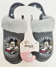 Disney x Primark Mickey Mouse Original Plush Flannel Slippers Slip On Gray (7/8) - £23.28 GBP