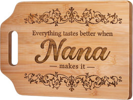 Nana Gifts - Engraved Bamboo Cutting Board - Nana Birthday Gifts for Nan... - £23.42 GBP