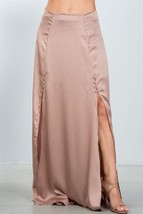 Skirt Button Front Double Split Maxi Skirt - £27.90 GBP