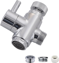 Brass Faucet Diverter Valve with Aerator, 3 Way Faucet Splitter with Male Thread - £26.95 GBP