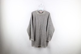 Vtg 90s Streetwear Womens Large Distressed Oversized Wool Cashmere Knit Sweater - £63.25 GBP