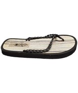 SOHO Flip Flops Women&#39;s Size 8 Multicolor Beaded Straps Rubber Sole Slip On - $35.13 CAD