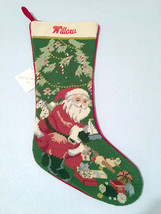 Sferra Santa Needlepoint Christmas Stocking WILLOW Name Embroidered New - £57.27 GBP