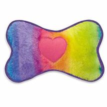 MPP Plush Rainbow Dog Toys Soft Colorful Squeaker Ombre Choose Heart or Bone Sha - £11.19 GBP+