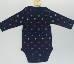 NEW Primary Mini Rainbow Star on Navy Blue Long Sleeves Bodysuit Newborn... - £6.72 GBP