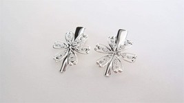 Set of 2 extra small silver flower metal alligator hair clip for fine th... - $8.95