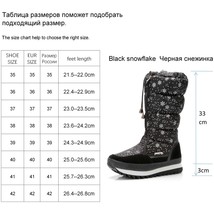 Women&#39;s Winter High Boots Snow Lady Booties New Warm Insole Plus Big Size Shoes  - £57.44 GBP