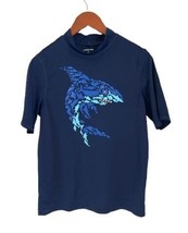 Lands End Swim Set Rah Guard Blue Shark in Navy Blue Size XLarge - $24.74