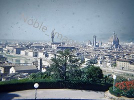 1950 City View Piazza Michelangelo Florence Italy Red-Border Kodachrome Slide - £4.21 GBP