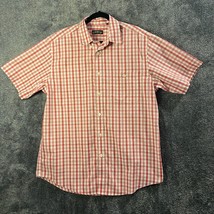 Orvis Shirt Mens Large Red Plaid Gingham Check Button Up Outdoors Wrinkle Free - £5.71 GBP