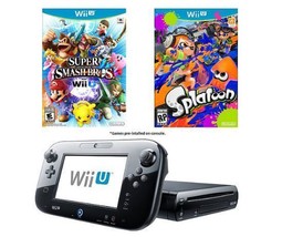 Nintendo Wii U Console Game System w Super Smash Bros Splatoon Splat Deluxe Set - £255.97 GBP