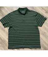 Nike Golf Dri Fit Polo Shirt Men XL Dark Green w/ Stripes - £10.83 GBP