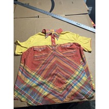 Voulez Vous 80s Womens M Rainbow Plaid Shirt Button Up Blouse, Vintage P... - €12,94 EUR