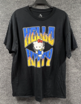 Hello Kitty Sanrio Womens XL Black Blue Front Graphic T-Shirt Cotton Pul... - £20.16 GBP