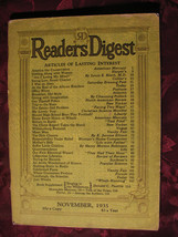Readers Digest November 1935 Clarence Day Rupert Hughes Joe Lewis Paul Gallico  - £6.37 GBP