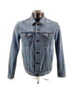 Levi&#39;s Strauss Trucker Denim Jacket 72334 Men&#39;s Faded Blue Size Medium - £26.22 GBP