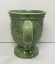 Sage Green Chris Madden Pottery Pedestal Coffee Tea Cocoa Cup Mug   - £9.29 GBP