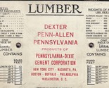 Vtg 1927 Ny Orig Penn-Dixie Cemento Corp &amp; Lumber Celluloide Scala Scheda - $30.75