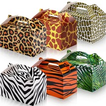 24 Pieces Jungle Safari Animals Party Favor Boxes Zoo Animal Gift Bags Birthday  - £26.74 GBP