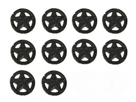Set of 10 Rustic Brown Western Star Cast Iron Cabinet Knobs or Drawer Pulls - £23.22 GBP