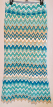 Karen Kane Green Blue Zig Zag Stretch Crochet Knit Maxi Skirt 4L23531 Si... - $33.09 CAD