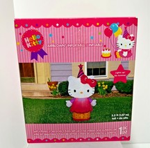 NIB 2014 Hello Kitty Birthday Air Blow Inflatable Up 3.5ft lights Up! NEW - £43.80 GBP