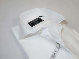Men's Shirt Charles TYRWHITT 100% Cotton Cut-away Collar CHT-23 White Pique image 2