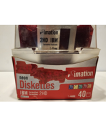 Imation Neon Diskettes 40 Pack IBM 2HD 3.5&quot; Floppy Disks New Open Box - £27.24 GBP
